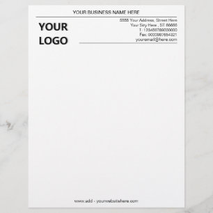 Papel Timbrado Letterhead do escritório personalizado com seu log
