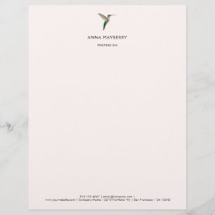 Papel Timbrado Letterhead do Hummingbird Personalizado