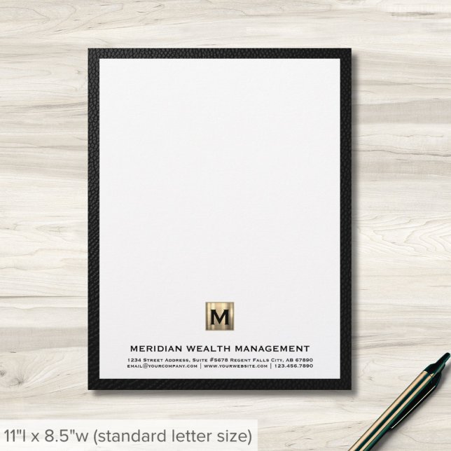 Papel Timbrado Letterhead do Planejador Financeiro Monograma (Criador carregado)