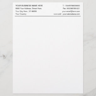 Papel Timbrado Letterhead e logotipo do escritório simples clás