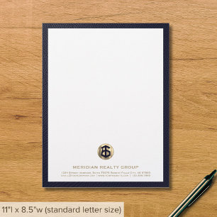 Papel Timbrado Letterhead Elegante Imobiliária para Correspondênc