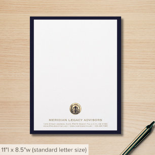 Papel Timbrado Letterhead Elegante para empresas com logotipo per