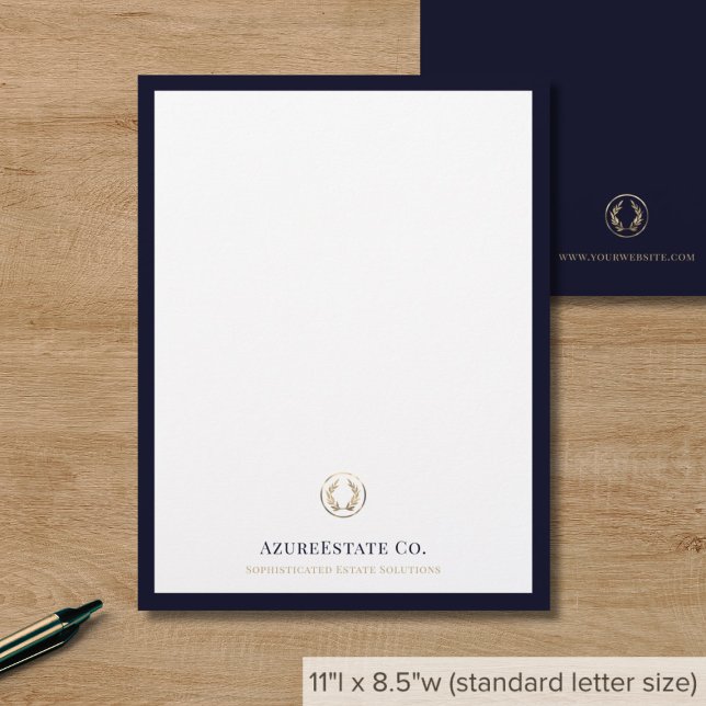 Papel Timbrado Letterhead empresarial sofisticada personalizada (Criador carregado)
