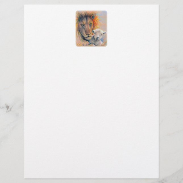 Papel Timbrado Letterhead "Lion and Lamb" 8,5"x11" (Frente)