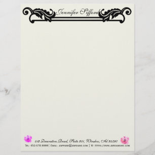 Papel Timbrado Letterhead Personalizada do Designer Interior Eleg