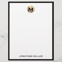 Papel Timbrado Letterhead personalizada do monograma de luxo com 