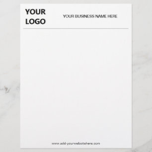 Papel Timbrado Letterhead personalizado com nome de logotipo e si