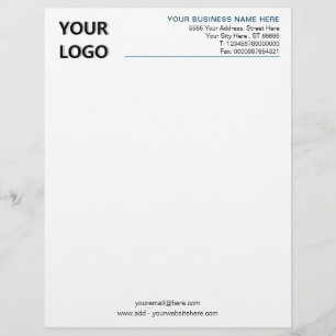 Papel Timbrado Letterhead personalizado para empresa com logotipo