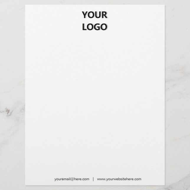 Papel Timbrado Letterhead Personalizado Seu Site De Email De Logo (Frente)