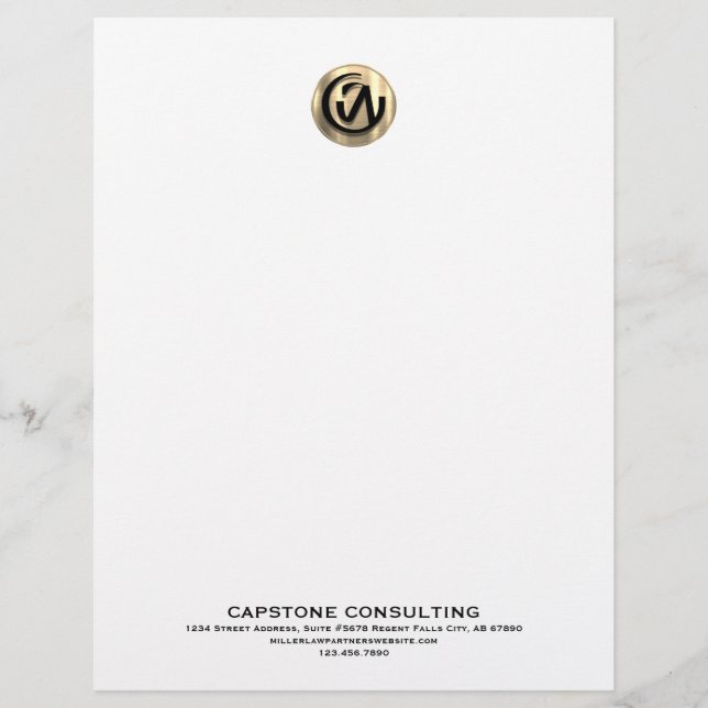 Papel Timbrado Letterhead personalizável para empresas profission (Frente)