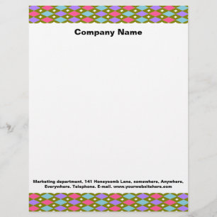 Papel Timbrado Letterhead Personalizável para Honeycomb Multicolo