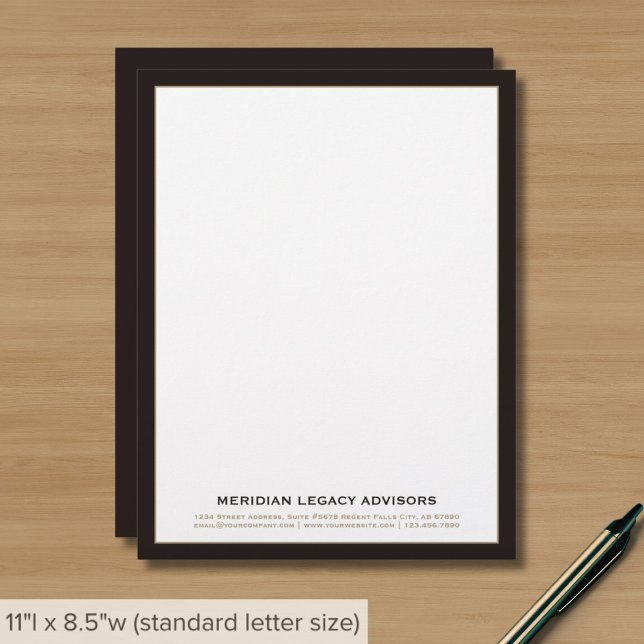 Papel Timbrado Letterhead profissional clássica (Criador carregado)