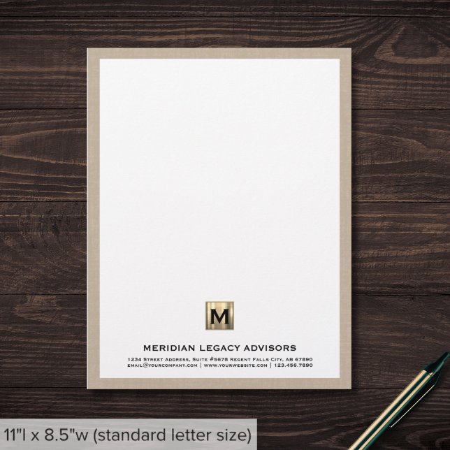 Papel Timbrado Letterhead sofisticada da marca comercial (Criador carregado)