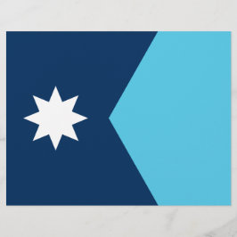 Papel Timbrado Letterhead with Flag of Minnesota, EUA