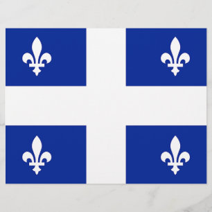 Papel Timbrado Letterhead with Flag of Quebec, Canadá
