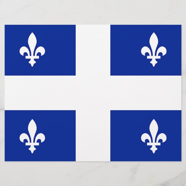 Papel Timbrado Letterhead with Flag of Quebec, Canadá (Frente)