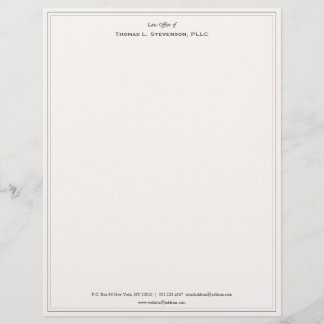 Papel Timbrado Lettteria de bege profissional elegante