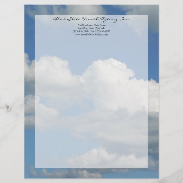 Papel Timbrado Limpar Céu Azul (Frente)