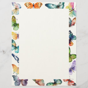Papel Timbrado Lindas Borboletas