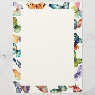 Papel Timbrado Lindas Borboletas