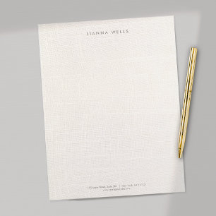 Papel Timbrado Linen Personalizado Mínimo Elegante (imagem)