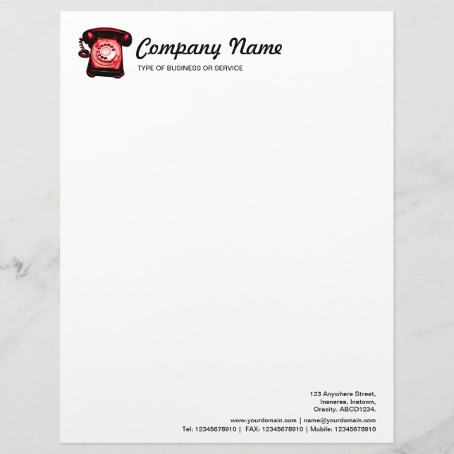 Papel Timbrado Linha direta - Vermelho (Frente)