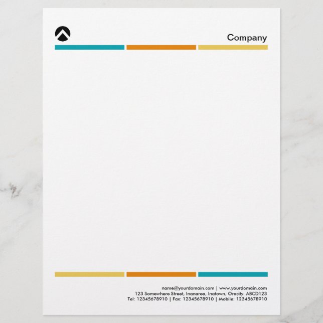 Papel Timbrado Linhas de três cores 02a (Frente)
