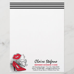 Papel Timbrado Lipstick Distributor Modern Glamor Beauiss
