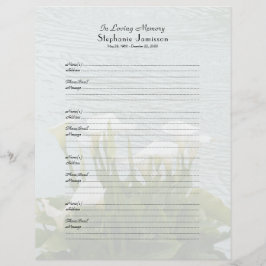 Papel Timbrado Lírios de Calla memoráveis da página do login do