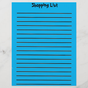 Papel Timbrado Lista de compras - Cabeça Luminosa Azul