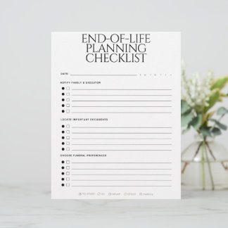 Papel Timbrado Lista de Planejamento de Fim de Vida