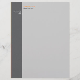 Papel Timbrado Listra alaranjada simples moderna elegante lisa