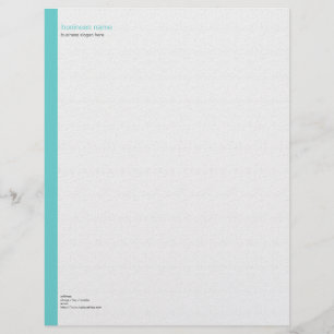 Papel Timbrado Listra simples moderna elegante lisa do Aqua no