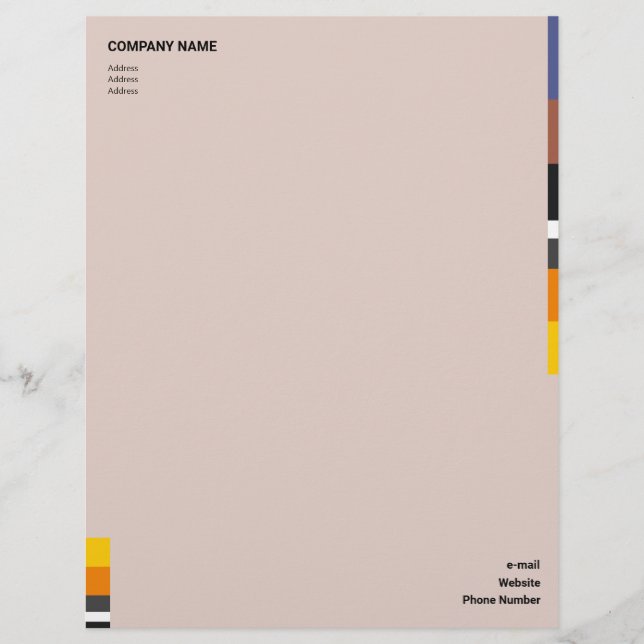 Papel Timbrado Listras Laterais Clássicas de Multicolores Finos (Frente)