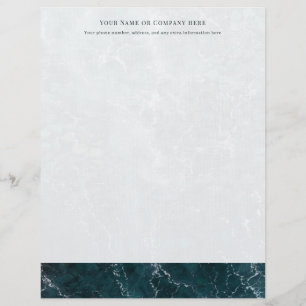 Papel Timbrado Litoral Teal Oceano Personalizado 