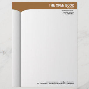 Papel Timbrado Livro Aberto - Marrom 996633