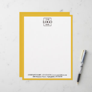 Papel Timbrado Logotipo Comercial da Empresa Elegant Custom Compa