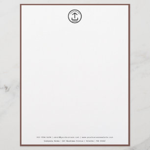 Papel Timbrado Logotipo comercial do Terracotta Profissional