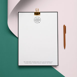 Papel Timbrado Logotipo comercial Fronteira Negra Minimalista M