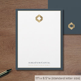 Papel Timbrado Logotipo comercial Luxo moderno