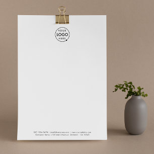 Papel Timbrado Logotipo comercial Moderno e minimalista simples
