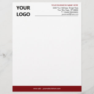 Papel Timbrado Logotipo comercial personalizado - Cabeçalho - Sua