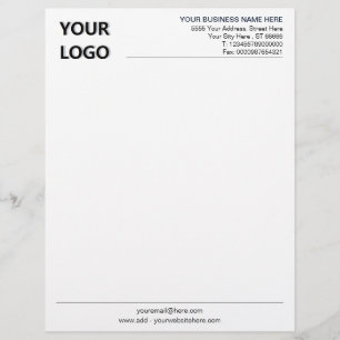 Papel Timbrado Logotipo comercial personalizado e Modelo de timbr