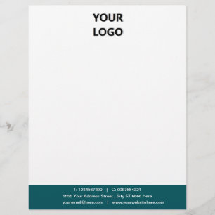 Papel Timbrado Logotipo comercial personalizado Escreva a sua cor