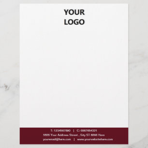 Papel Timbrado Logotipo comercial personalizado Escreva seu timbr