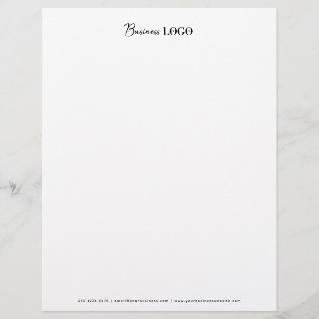 Papel Timbrado Logotipo comercial simples Letterhead profissional (Frente)