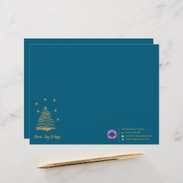 Papel Timbrado Logotipo da Empresa Dourado Stars Peace Joy Hope