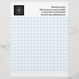 Papel Timbrado Logotipo da Grade do Gráfico de Engenharia no cabe