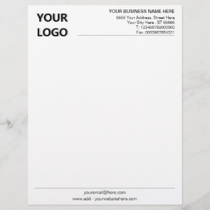 Papel Timbrado Logotipo da sua empresa com cartaz comercial