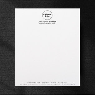 Papel Timbrado Logotipo de adição corporativa personalizada da em